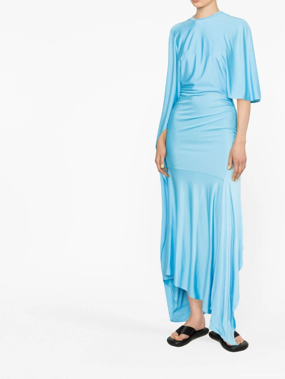 Cheap McCartney dress asymmetric cape-sleeve maxi Stella Women 0707